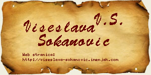 Višeslava Sokanović vizit kartica